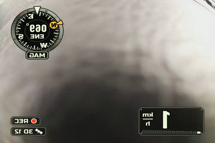 Composite output frame in NTSC with the HUD mirrored