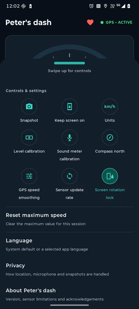 Controls & settings